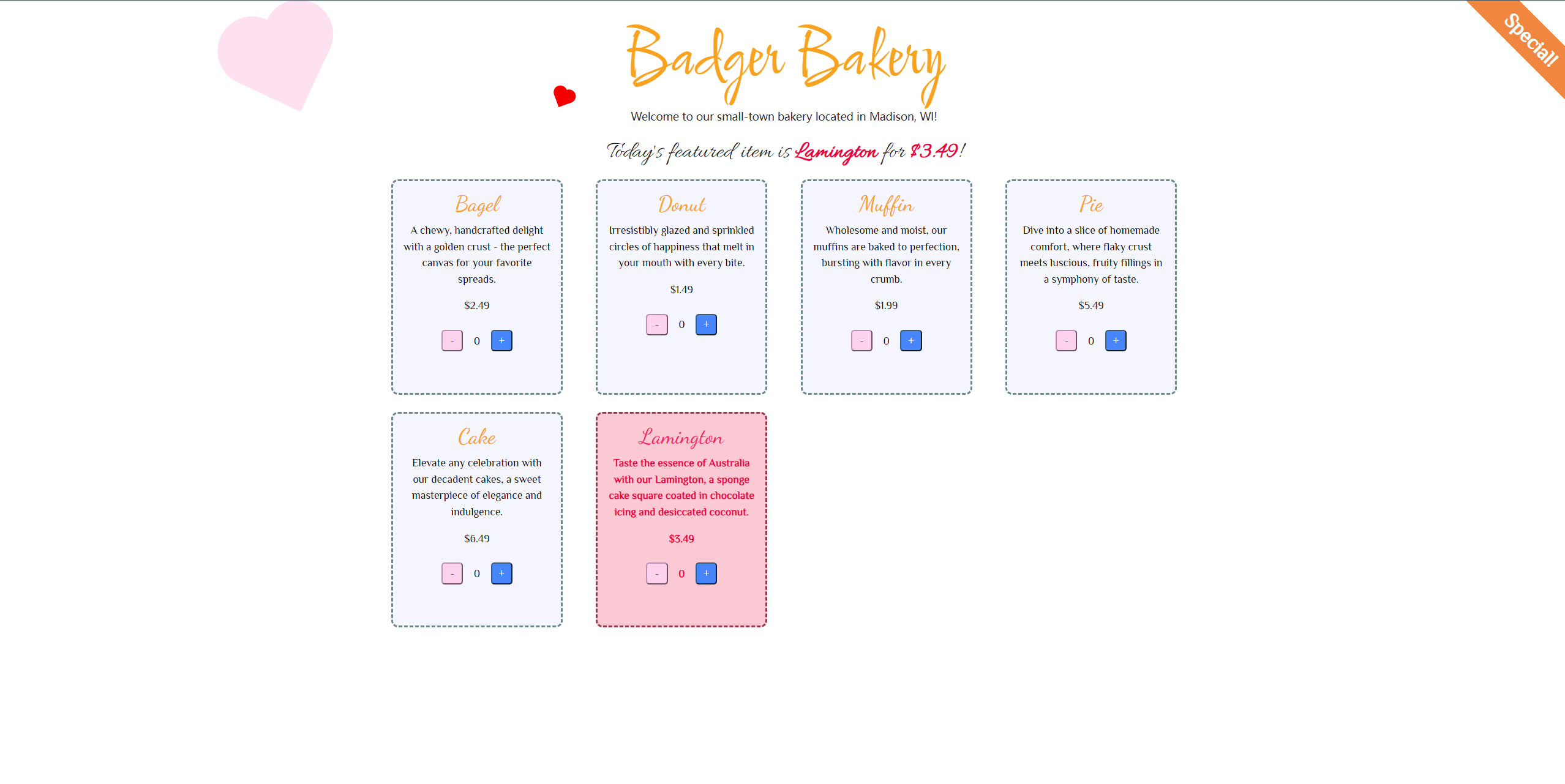 bakery website